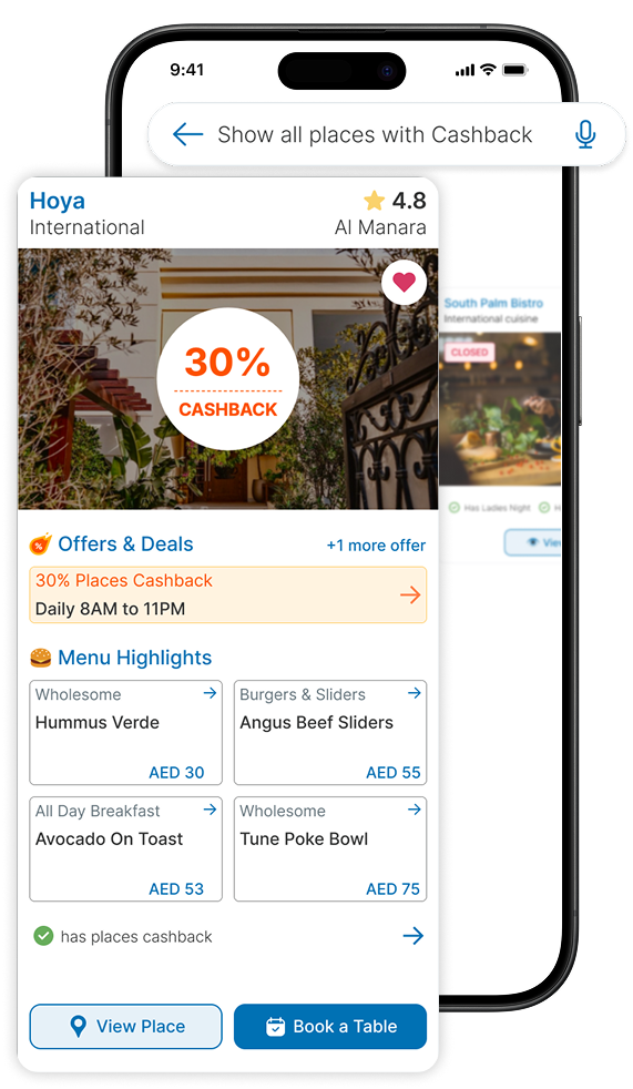 Instant Cashback when you dine